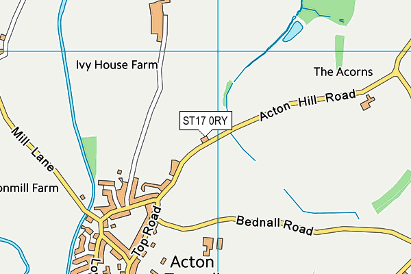 Acton Trussell Community Centre map (ST17 0RY) - OS VectorMap District (Ordnance Survey)