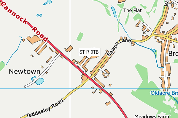 ST17 0TB map - OS VectorMap District (Ordnance Survey)