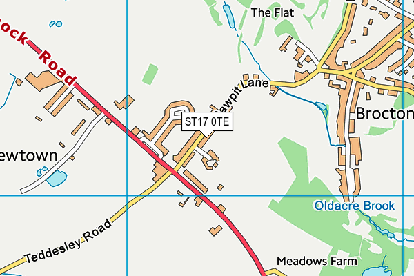 ST17 0TE map - OS VectorMap District (Ordnance Survey)