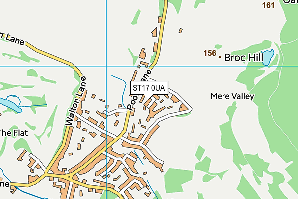 ST17 0UA map - OS VectorMap District (Ordnance Survey)