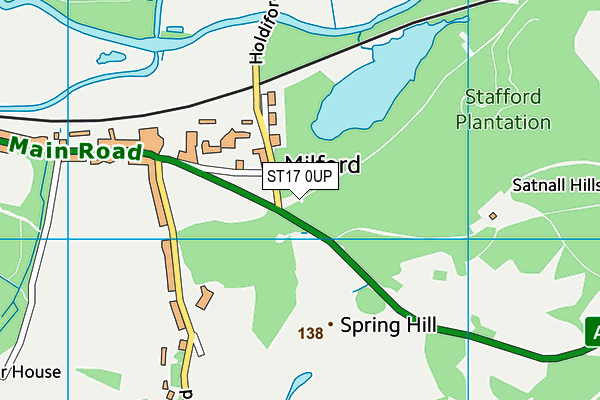 ST17 0UP map - OS VectorMap District (Ordnance Survey)