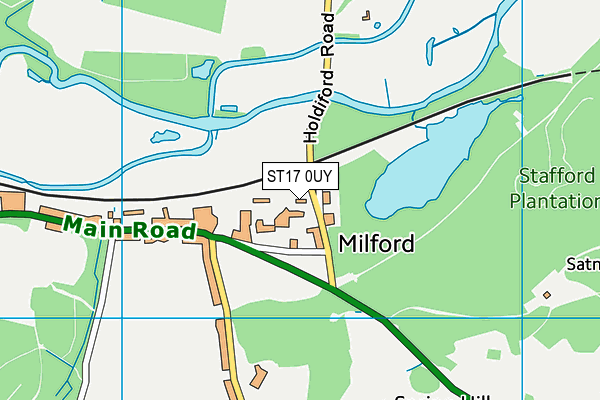 ST17 0UY map - OS VectorMap District (Ordnance Survey)
