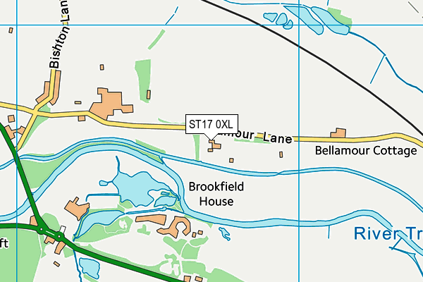ST17 0XL map - OS VectorMap District (Ordnance Survey)
