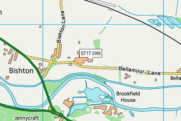 ST17 0XN map - OS VectorMap District (Ordnance Survey)