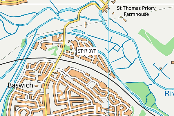 ST17 0YF map - OS VectorMap District (Ordnance Survey)