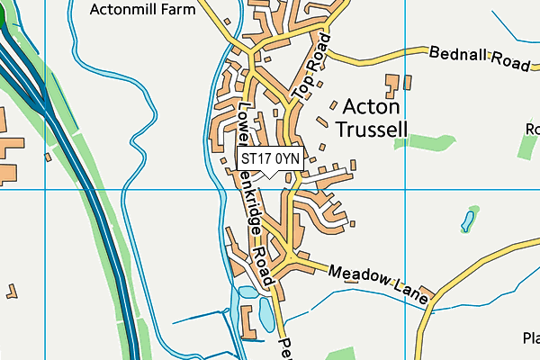 ST17 0YN map - OS VectorMap District (Ordnance Survey)