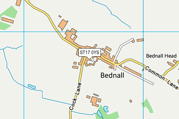 ST17 0YS map - OS VectorMap District (Ordnance Survey)