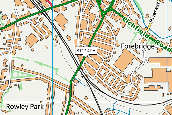 ST17 4DH map - OS VectorMap District (Ordnance Survey)