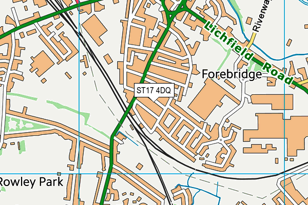 ST17 4DQ map - OS VectorMap District (Ordnance Survey)