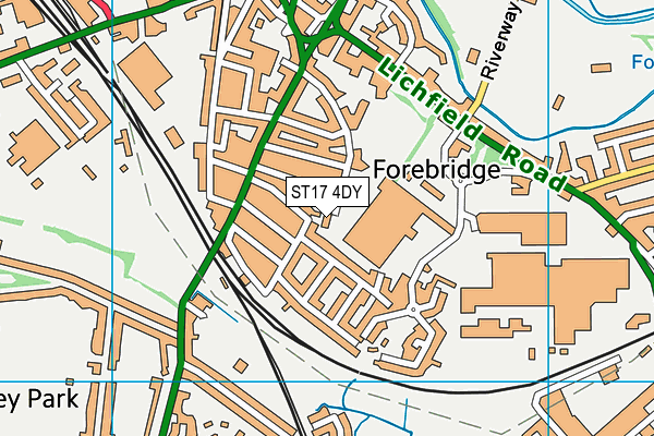 ST17 4DY map - OS VectorMap District (Ordnance Survey)
