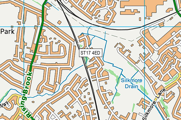 ST17 4ED map - OS VectorMap District (Ordnance Survey)