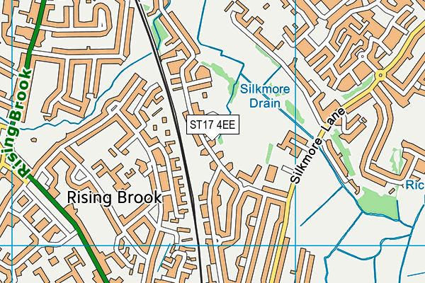ST17 4EE map - OS VectorMap District (Ordnance Survey)