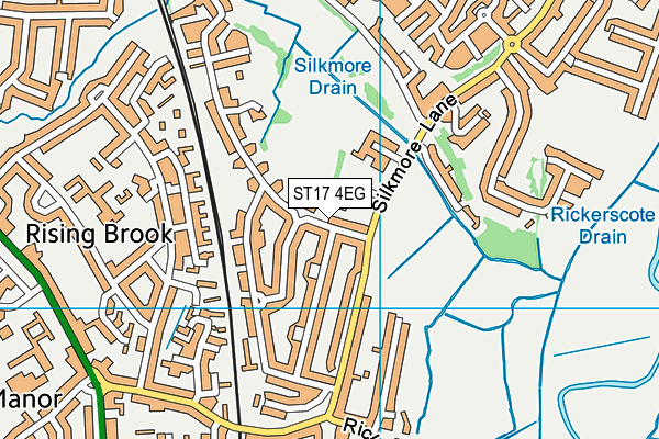 Silkmore Primary Academy map (ST17 4EG) - OS VectorMap District (Ordnance Survey)