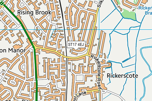 ST17 4EJ map - OS VectorMap District (Ordnance Survey)