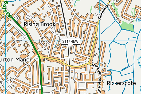 ST17 4EW map - OS VectorMap District (Ordnance Survey)