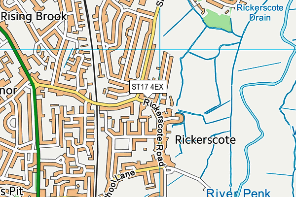 ST17 4EX map - OS VectorMap District (Ordnance Survey)