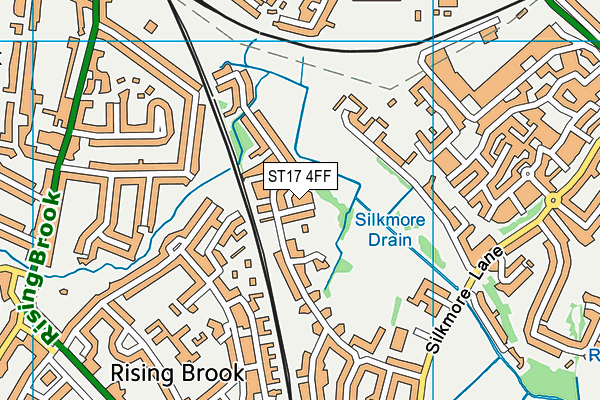 ST17 4FF map - OS VectorMap District (Ordnance Survey)