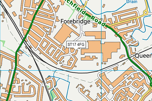 ST17 4FG map - OS VectorMap District (Ordnance Survey)