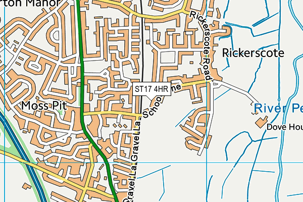 ST17 4HR map - OS VectorMap District (Ordnance Survey)