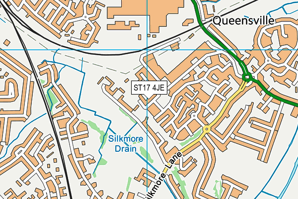 ST17 4JE map - OS VectorMap District (Ordnance Survey)