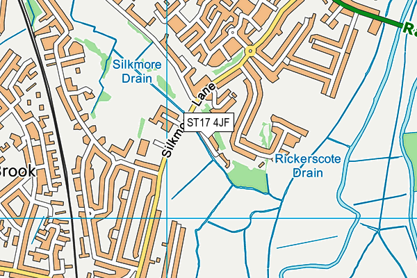 ST17 4JF map - OS VectorMap District (Ordnance Survey)