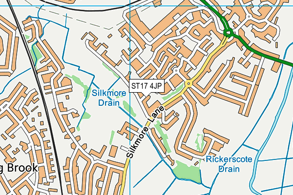 ST17 4JP map - OS VectorMap District (Ordnance Survey)