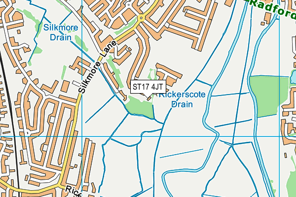 ST17 4JT map - OS VectorMap District (Ordnance Survey)