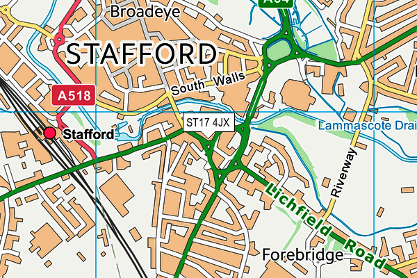 Map of VIVIDINK STAFFORD LTD at district scale