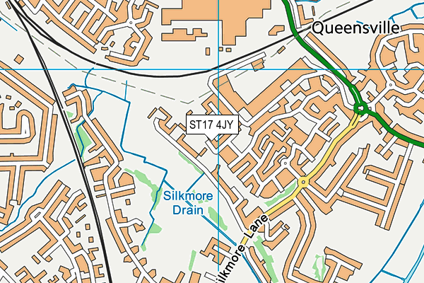 ST17 4JY map - OS VectorMap District (Ordnance Survey)