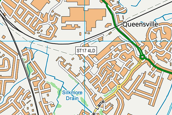 ST17 4LD map - OS VectorMap District (Ordnance Survey)