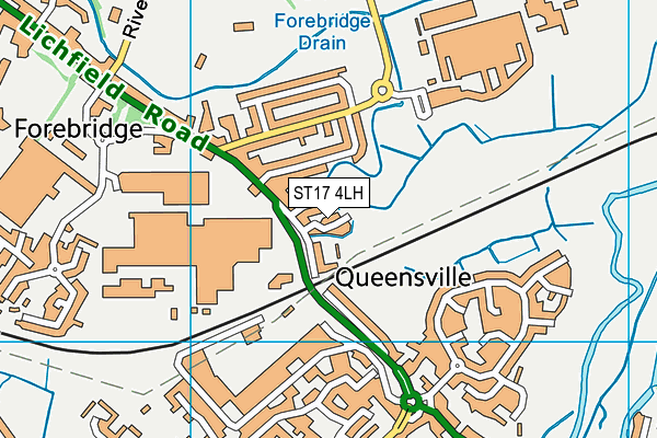 ST17 4LH map - OS VectorMap District (Ordnance Survey)