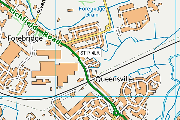ST17 4LR map - OS VectorMap District (Ordnance Survey)