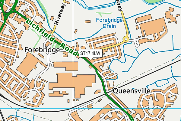 ST17 4LW map - OS VectorMap District (Ordnance Survey)