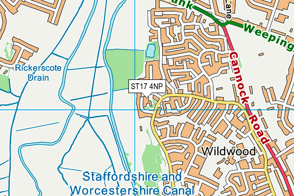 ST17 4NP map - OS VectorMap District (Ordnance Survey)
