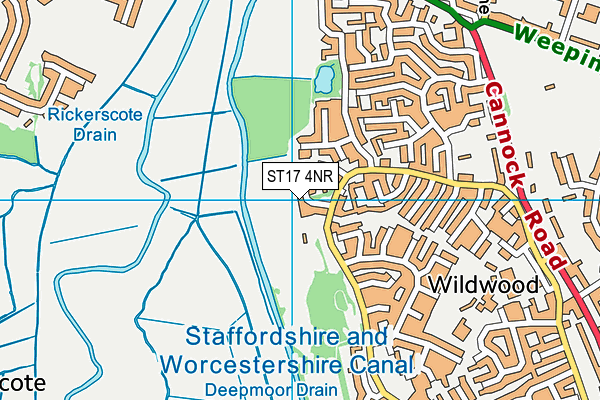 ST17 4NR map - OS VectorMap District (Ordnance Survey)
