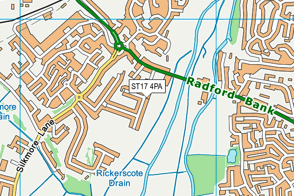 ST17 4PA map - OS VectorMap District (Ordnance Survey)