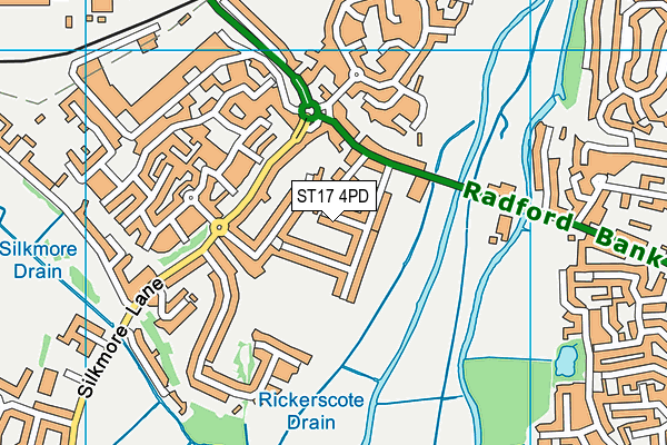 ST17 4PD map - OS VectorMap District (Ordnance Survey)