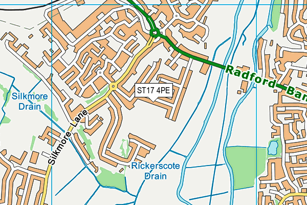 ST17 4PE map - OS VectorMap District (Ordnance Survey)