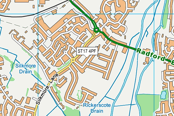 ST17 4PF map - OS VectorMap District (Ordnance Survey)