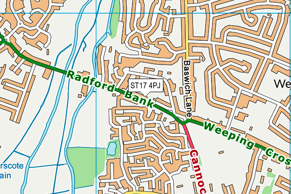 ST17 4PJ map - OS VectorMap District (Ordnance Survey)