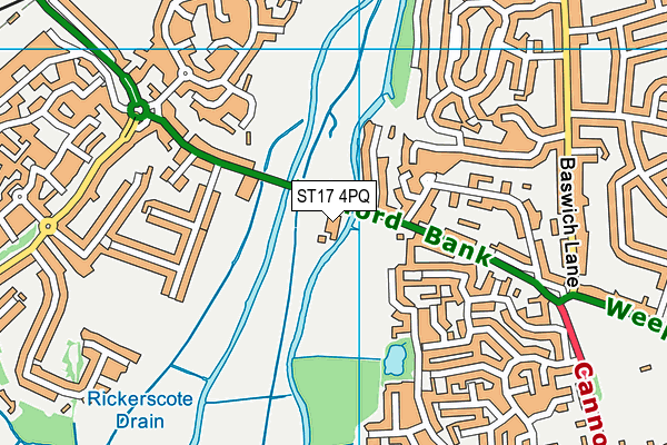 ST17 4PQ map - OS VectorMap District (Ordnance Survey)