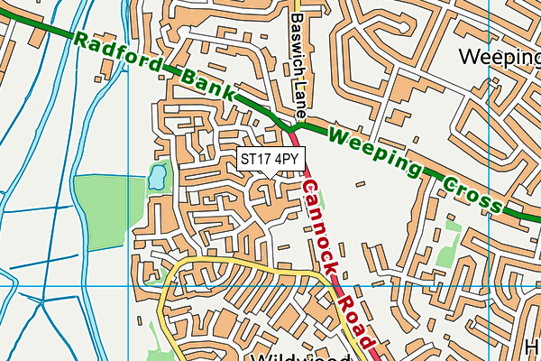 Wildwood Park map (ST17 4PY) - OS VectorMap District (Ordnance Survey)