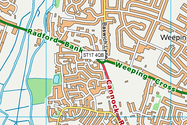 ST17 4QB map - OS VectorMap District (Ordnance Survey)