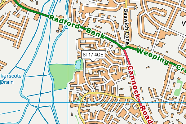 ST17 4QE map - OS VectorMap District (Ordnance Survey)