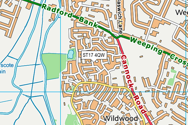 ST17 4QW map - OS VectorMap District (Ordnance Survey)