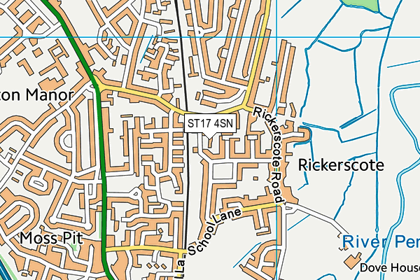 ST17 4SN map - OS VectorMap District (Ordnance Survey)