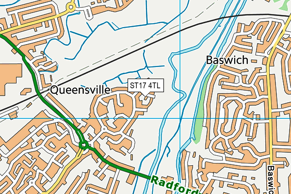 ST17 4TL map - OS VectorMap District (Ordnance Survey)
