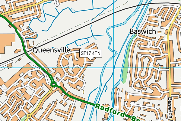 ST17 4TN map - OS VectorMap District (Ordnance Survey)