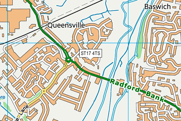 ST17 4TS map - OS VectorMap District (Ordnance Survey)