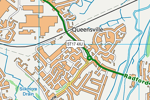 ST17 4XJ map - OS VectorMap District (Ordnance Survey)